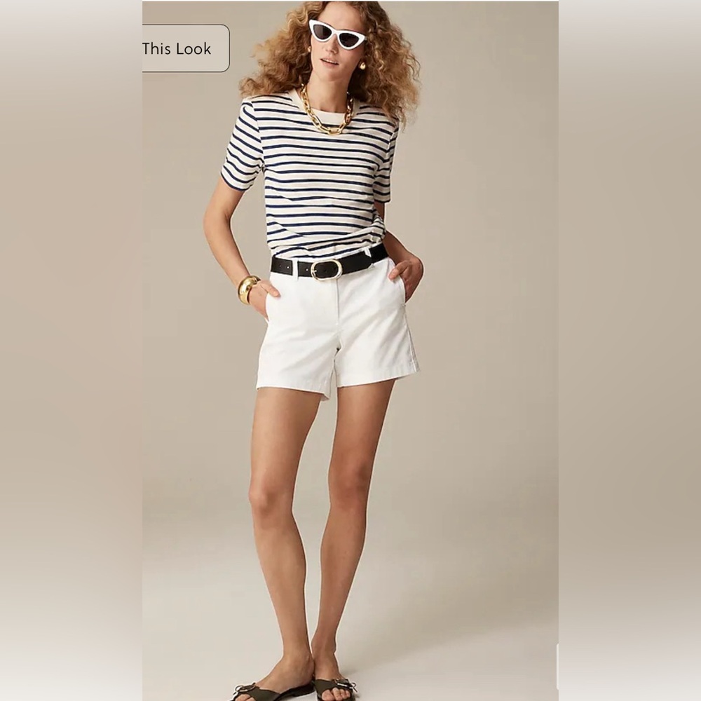 J.Crew 5 Inch Stretch Chino Shorts Women’s Size 6 White
